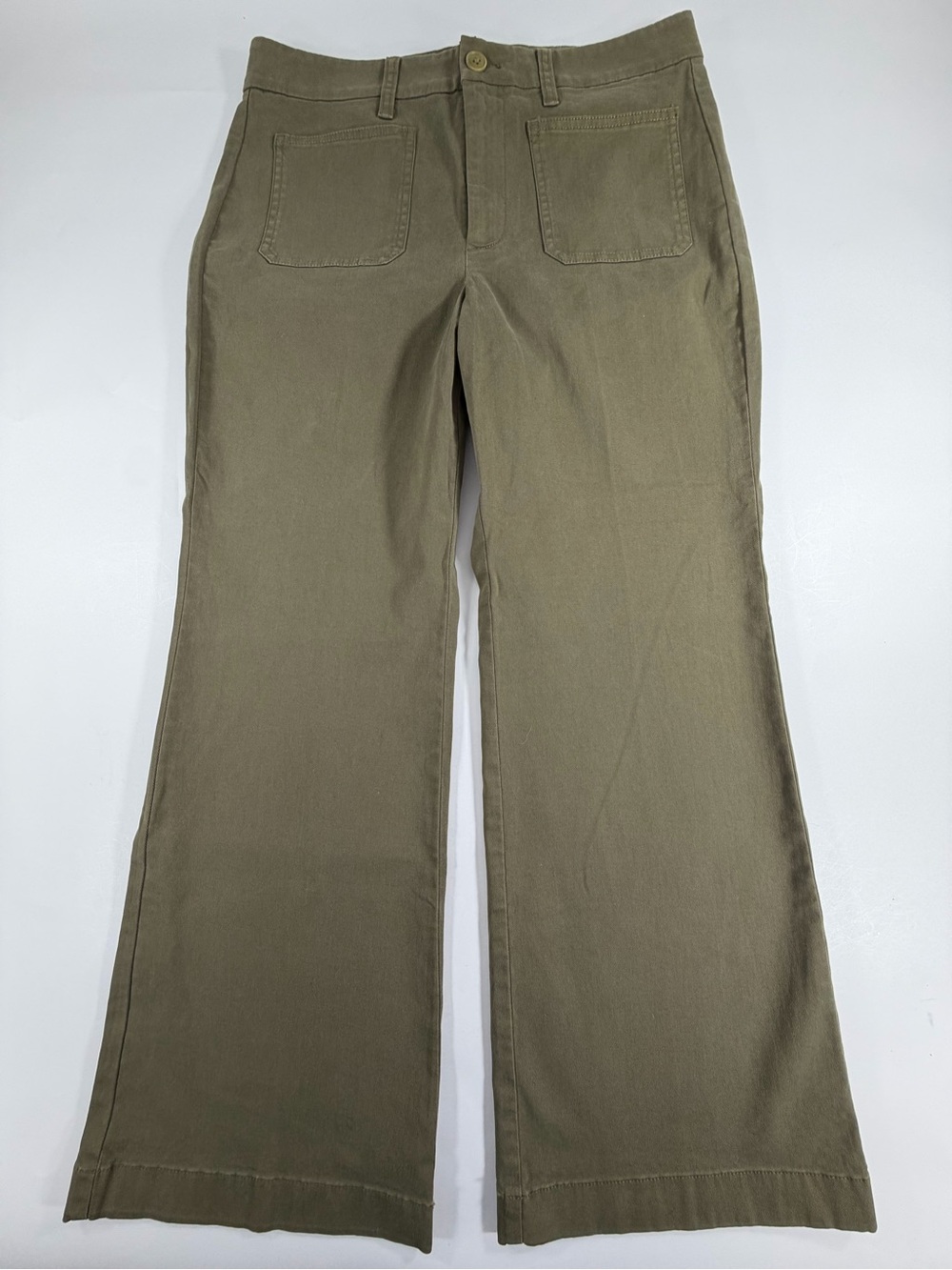J.Crew Re-Imagined Olive Utility Wide Leg Crop Pants 29 Army Green